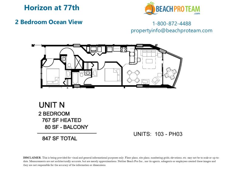 	Horizon at 77th Floor Plan N - 2 Bedroom Ocean View